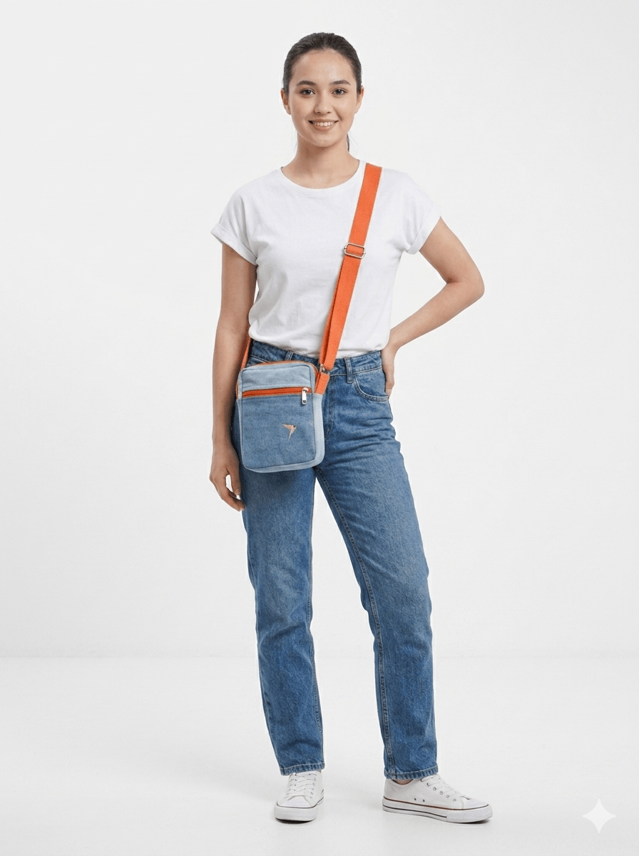 shoulder bag alça laranja